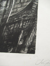 Load image into Gallery viewer, 1980s Jo Ganter Etching Inspired by Piranesi Pencil Signed
