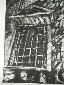 1980s Jo Ganter Etching Inspired by Piranesi Pencil Signed