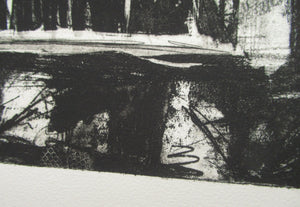 1980s Jo Ganter Etching Inspired by Piranesi Pencil Signed