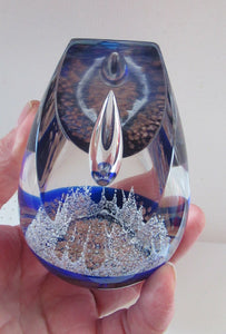 Golden Jubiliee Royal Reflections Caithness Glass Paperweight by Colin Terris