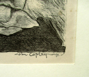 Original John Copley Lithograph Nativity Scene Christmas Wise Men. Signed