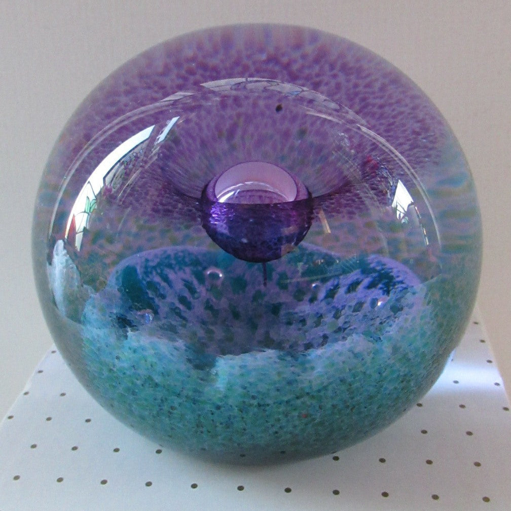 Vintage Scottish Caithness Glass Paperweight Flower of Scotland by Alastair Macintosh