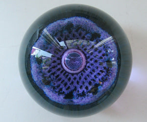 Vintage Scottish Caithness Glass Paperweight Flower of Scotland by Alastair Macintosh