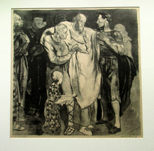 Load image into Gallery viewer, John Copley 1920s Original Lithograph British Prints The Sick KIng
