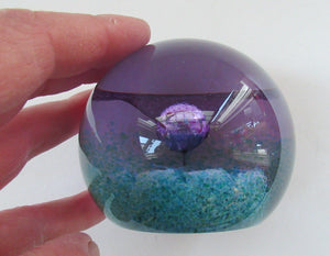 Vintage Scottish Caithness Glass Paperweight Flower of Scotland by Alastair Macintosh