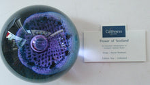 Load image into Gallery viewer, Vintage Scottish Caithness Glass Paperweight Flower of Scotland by Alastair Macintosh
