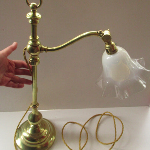 Antique Brass GEC Desk Lamp Pump Lamp Rewired