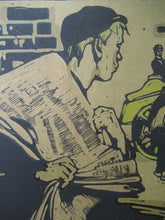 Load image into Gallery viewer, William Nicholson Original Lithograph Newsboy FRAMED
