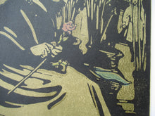 Load image into Gallery viewer, William Nicholson Flower Girl London Flower Seller Antique Lithograph
