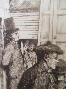 Scottish Etching Robert Bryden. Robert Burns Illustration: The Holy Fair 1890s