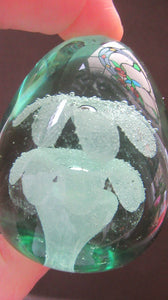 Victorian Paperweight Glass Dump with Plant Pot Inclusion