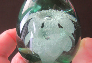 Victorian Paperweight Glass Dump with Plant Pot Inclusion