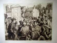Load image into Gallery viewer, Scottish Etching Robert Bryden. Robert Burns Illustration: The Holy Fair 1890s
