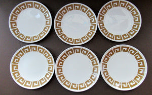 1970s Susie Cooper Wedgwood Old Gold Keystone Side Plates 