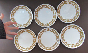 1970s Susie Cooper Wedgwood Old Gold Keystone Side Plates 