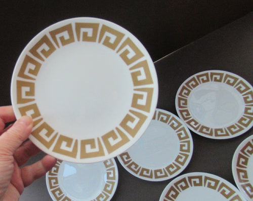 1970s Susie Cooper Wedgwood Old Gold Keystone Side Plates 