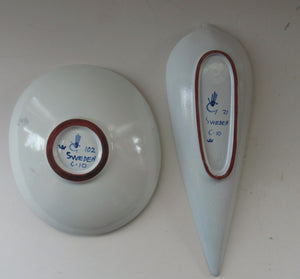 Vintage 1950s Swedish Stig Lindberg Leaf Pattern Dish