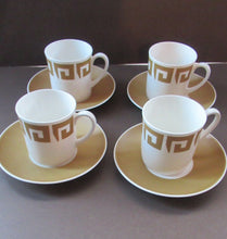 Load image into Gallery viewer, 1970s Susie Cooper Wedgwood Old Gold Keystone  Cups and Saucers
