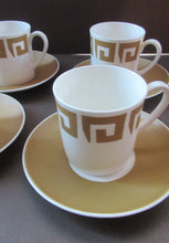 Load image into Gallery viewer, 1970s Susie Cooper Wedgwood Old Gold Keystone  Cups and Saucers
