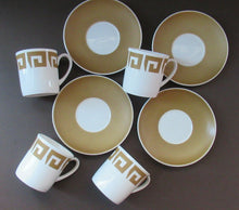 Load image into Gallery viewer, 1970s Susie Cooper Wedgwood Old Gold Keystone  Cups and Saucers

