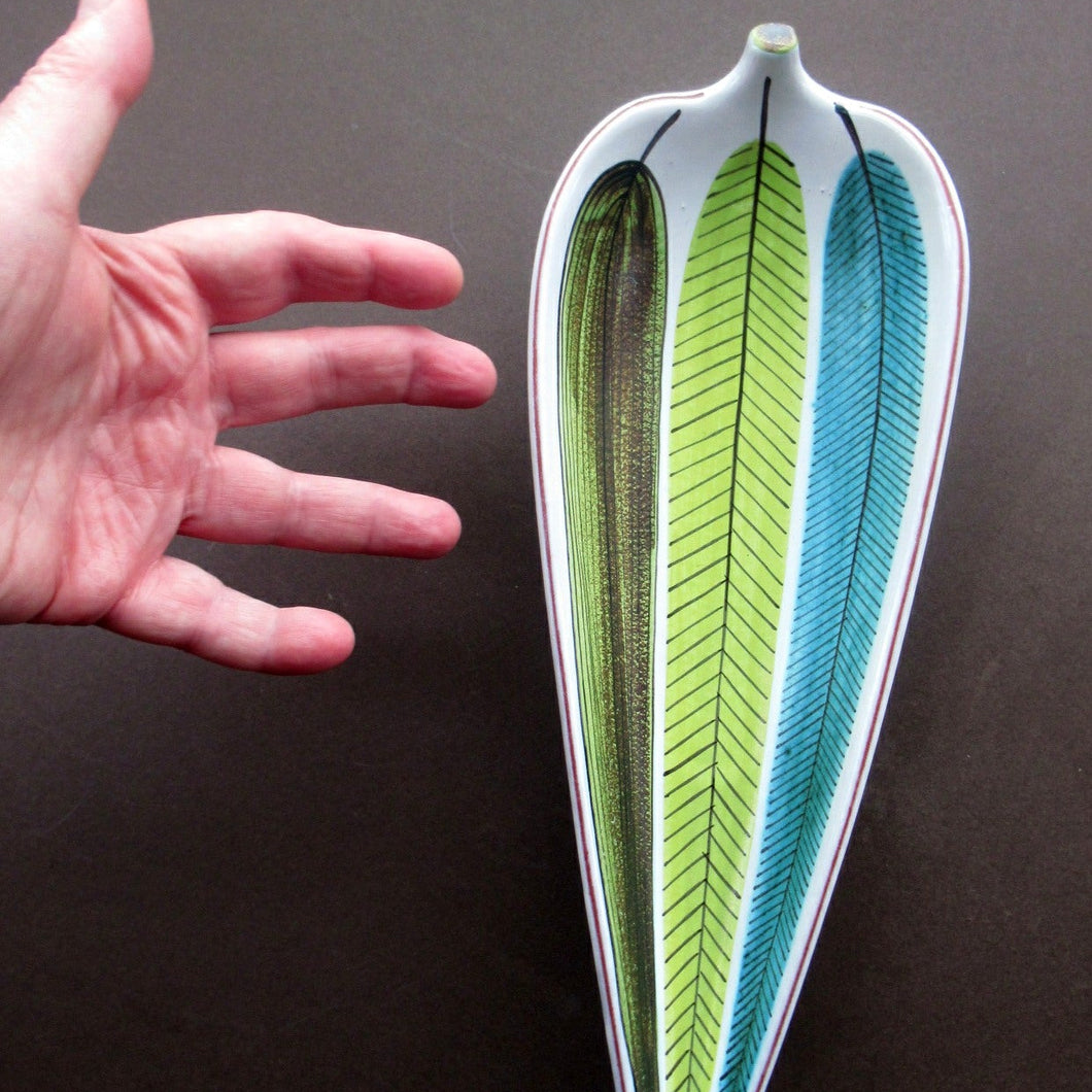 Vintage 1950s Swedish Stig Lindberg Leaf Pattern Dish