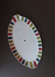 1960s Original Jessie Tait Mexicana Midwinter Sandwich Plate with Handle