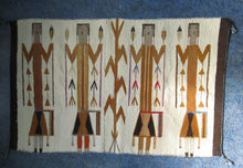 Load image into Gallery viewer, Vintage North American Folk Art Textile. Mid Century Navojo Yei Rug or Wall Hanging
