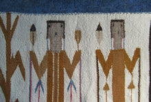 Load image into Gallery viewer, Vintage North American Folk Art Textile. Mid Century Navojo Yei Rug or Wall Hanging
