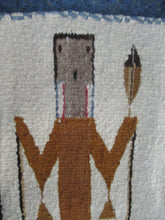 Load image into Gallery viewer, Vintage North American Folk Art Textile. Mid Century Navojo Yei Rug or Wall Hanging

