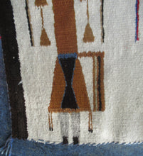 Load image into Gallery viewer, Vintage North American Folk Art Textile. Mid Century Navojo Yei Rug or Wall Hanging
