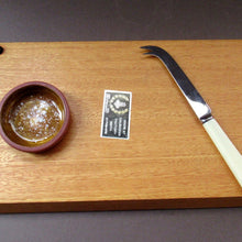Load image into Gallery viewer, 1960s Syd Walker Ceramic and Oak Cheeseboard. Scottish Retail Historical Item
