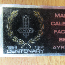 Load image into Gallery viewer, 1960s Syd Walker Ceramic and Oak Cheeseboard. Scottish Retail Historical Item
