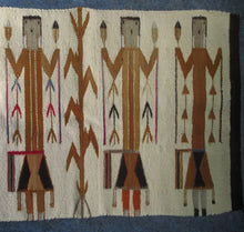 Load image into Gallery viewer, Vintage North American Folk Art Textile. Mid Century Navojo Yei Rug or Wall Hanging
