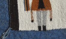Load image into Gallery viewer, Vintage North American Folk Art Textile. Mid Century Navojo Yei Rug or Wall Hanging
