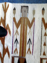 Load image into Gallery viewer, Vintage North American Folk Art Textile. Mid Century Navojo Yei Rug or Wall Hanging
