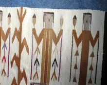 Load image into Gallery viewer, Vintage North American Folk Art Textile. Mid Century Navojo Yei Rug or Wall Hanging
