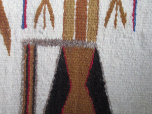 SMALLER Vintage Mid-20th Century Woven NAVAJO Yei Yei Pictorial Rug or Wall Hanging