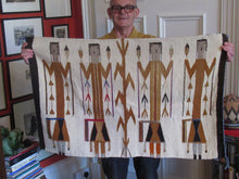 Load image into Gallery viewer, Vintage North American Folk Art Textile. Mid Century Navojo Yei Rug or Wall Hanging

