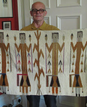 Load image into Gallery viewer, Vintage North American Folk Art Textile. Mid Century Navojo Yei Rug or Wall Hanging
