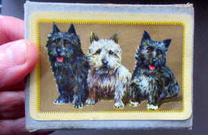 1930s Art Deco Playing Cards with Terriers on the Back of Each