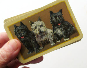 1930s Art Deco Playing Cards with Terriers on the Back of Each