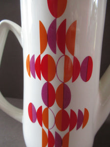 1960s British Empire Porcelain Coffee Set.  Eclipse Pattern