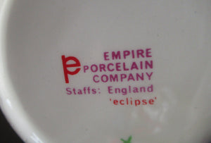 1960s British Empire Porcelain Coffee Set.  Eclipse Pattern