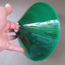 Load image into Gallery viewer, SINGLE Antique 1930s  Green Glass &quot;Coolie&quot; Hanging or Pendant Lightshade
