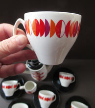 Load image into Gallery viewer, 1960s British Empire Porcelain Coffee Set.  Eclipse Pattern
