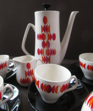 Load image into Gallery viewer, 1960s British Empire Porcelain Coffee Set.  Eclipse Pattern
