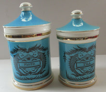 Load image into Gallery viewer, 1960s Portmeirion Blue Apothecary Pot. Dolphins Flour
