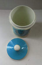 Load image into Gallery viewer, 1960s Portmeirion Blue Apothecary Pot. Dolphins Flour
