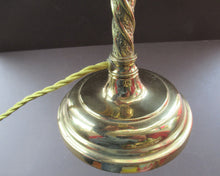 Load image into Gallery viewer, 1920s Antique Vintage Desk or Brass Table Lamp with Clear Glass Shade

