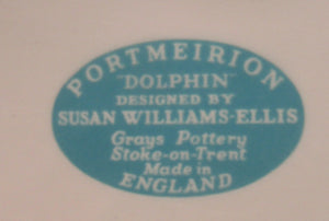 1960s Portmeirion Blue Apothecary Pot. Dolphins Flour